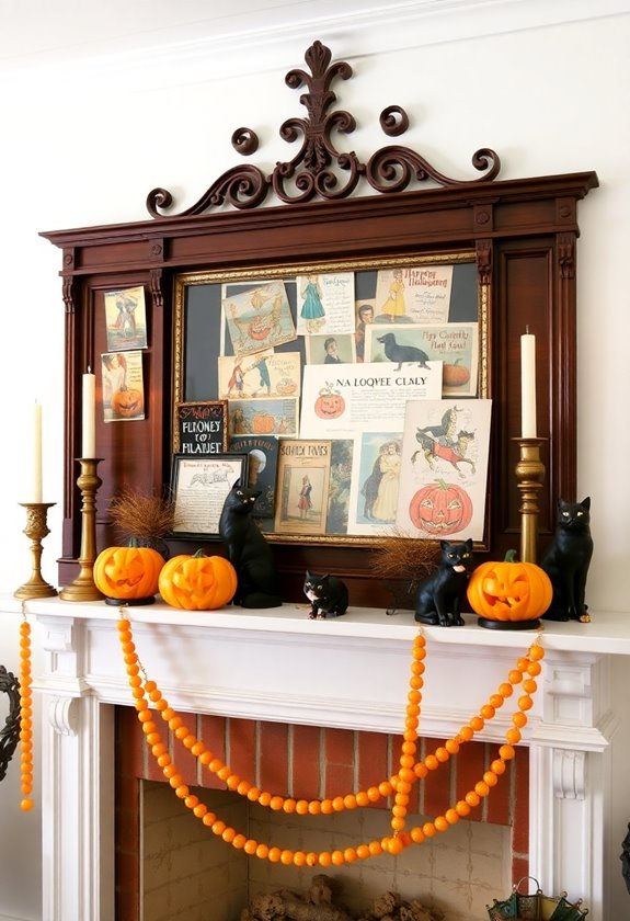 antique halloween collectibles display