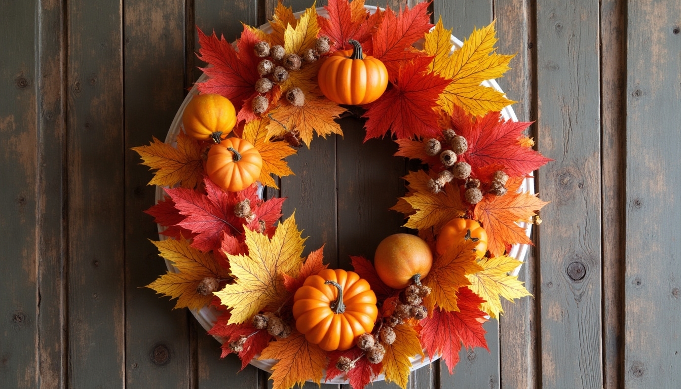 autumn wreath craft project