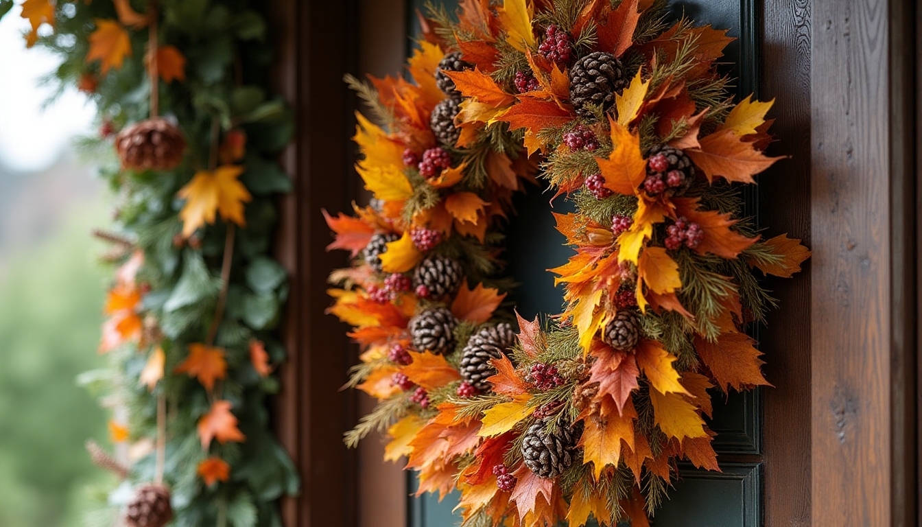autumn wreaths and garlands