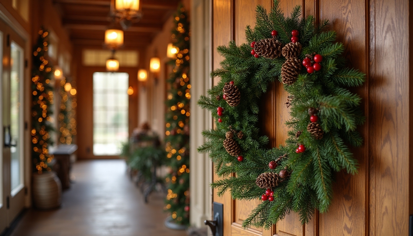 bold indoor wreath statement