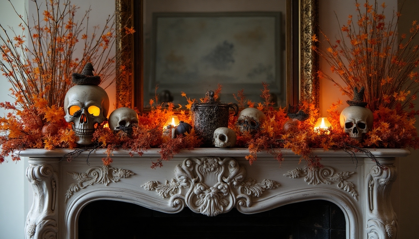 bone themed spooky decorations