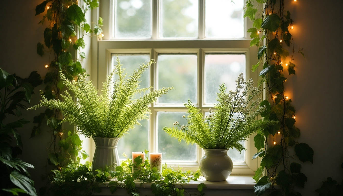 botanical displays and wreaths