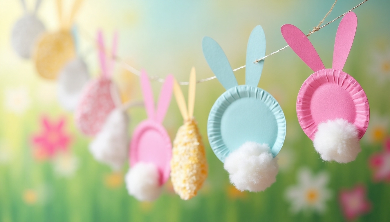 bunny tail garland craft