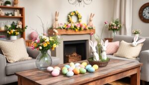 bunny themed easter home decor
