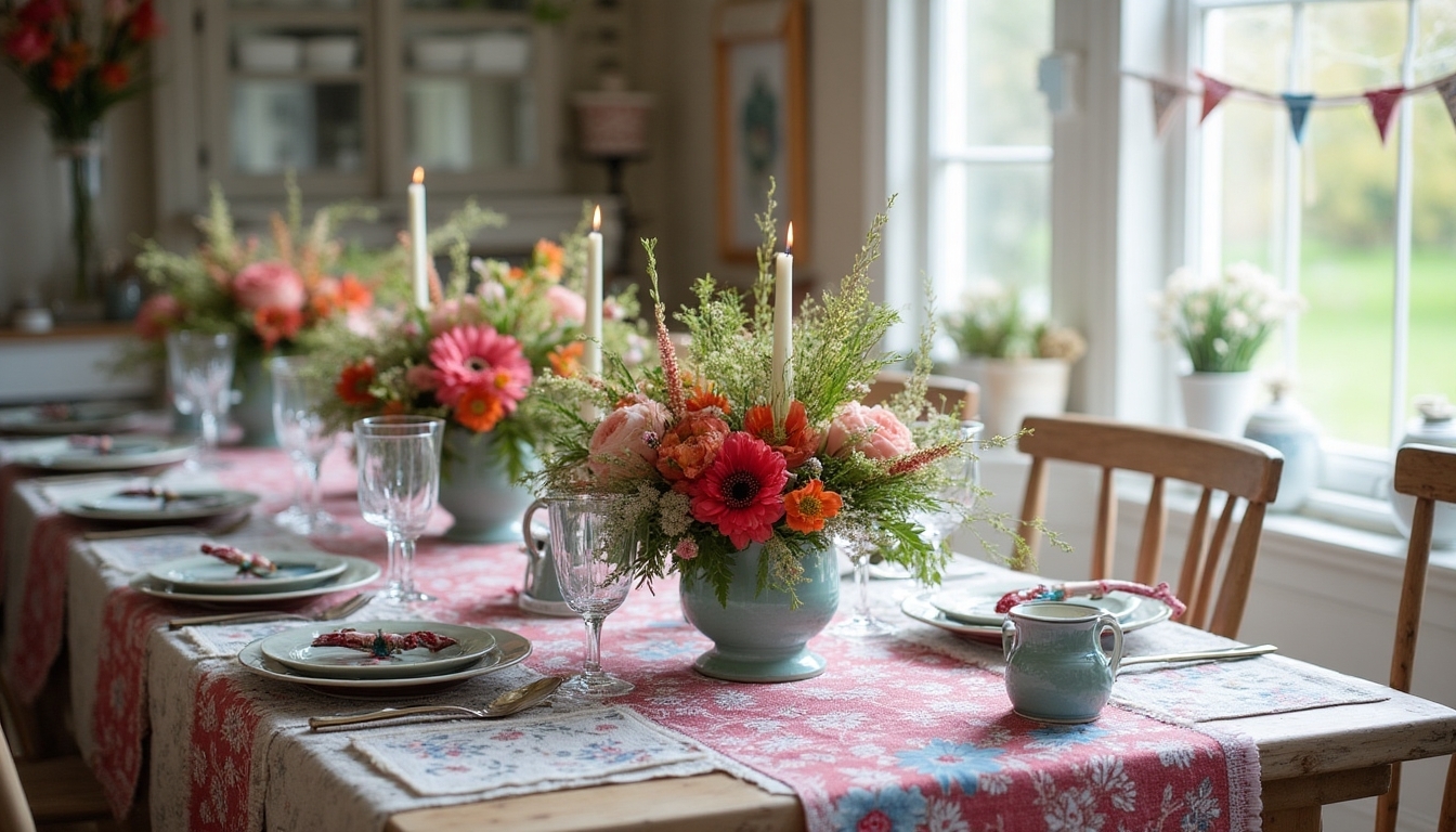 bunting enhances festive table settings