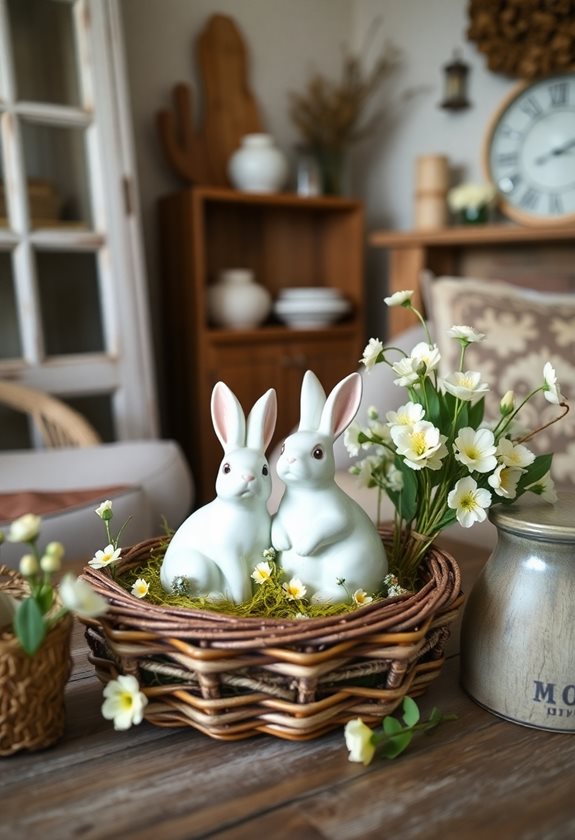 charming bunnies enhance decor