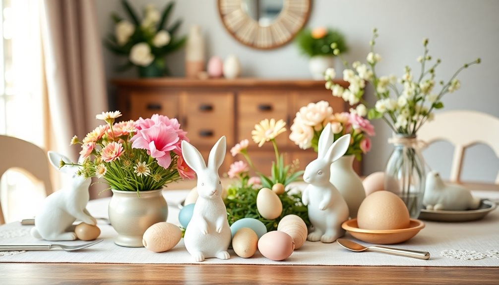 charming bunny easter decor