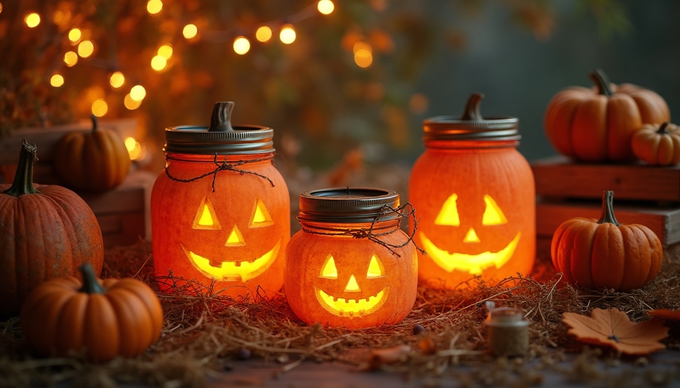 charming mason jar lanterns