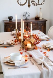 chic neutral thanksgiving decor