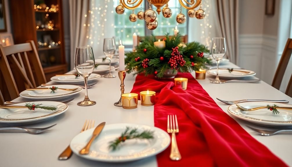 christmas dining table decor