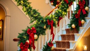 christmas staircase decor ideas