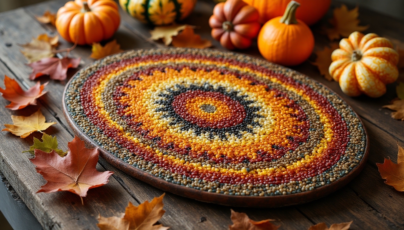 colorful corn mosaic craft
