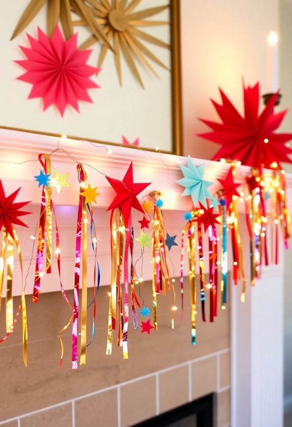 colorful diy firework garland