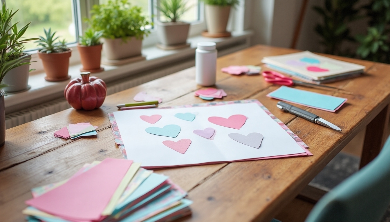 comfortable crafting workspace setup