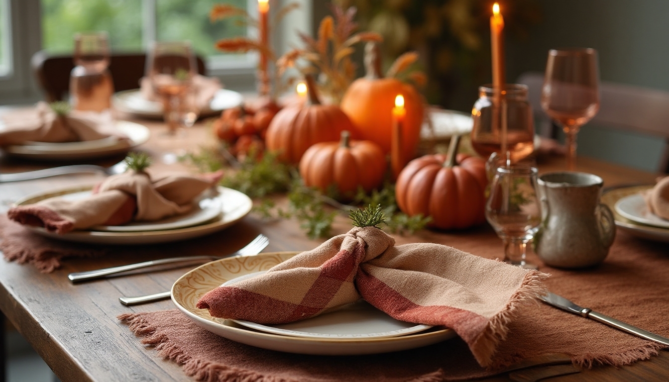 cozy autumn textile decor