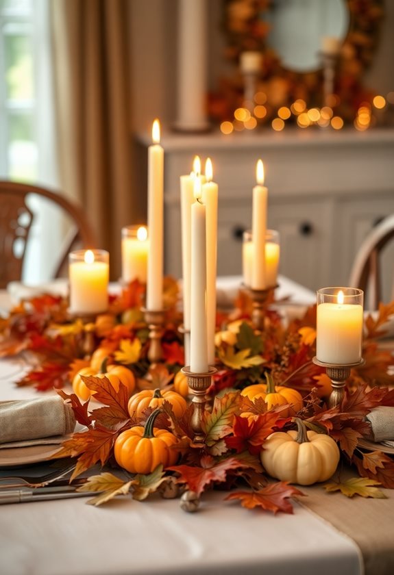 cozy candlelit thanksgiving ambiance