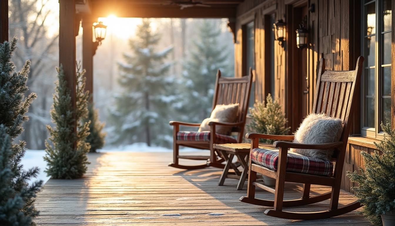 cozy plaid rocking chairs