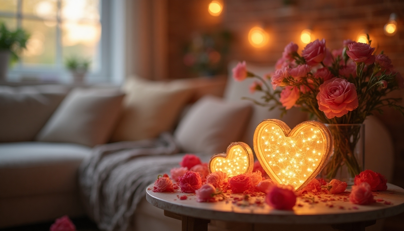 cozy valentine s day lighting