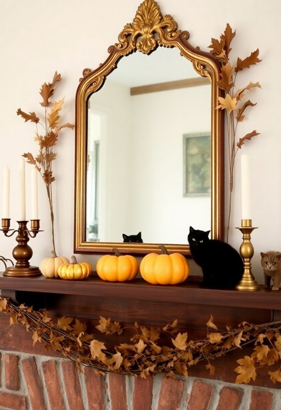 cozy vintage halloween decor