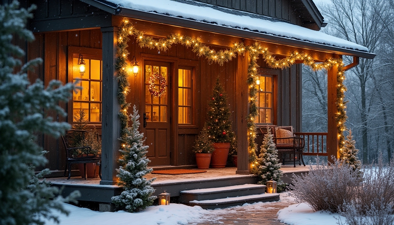 cozy winter lighting display