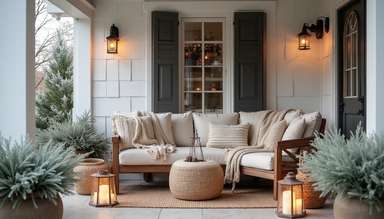 cozy winter porch decor