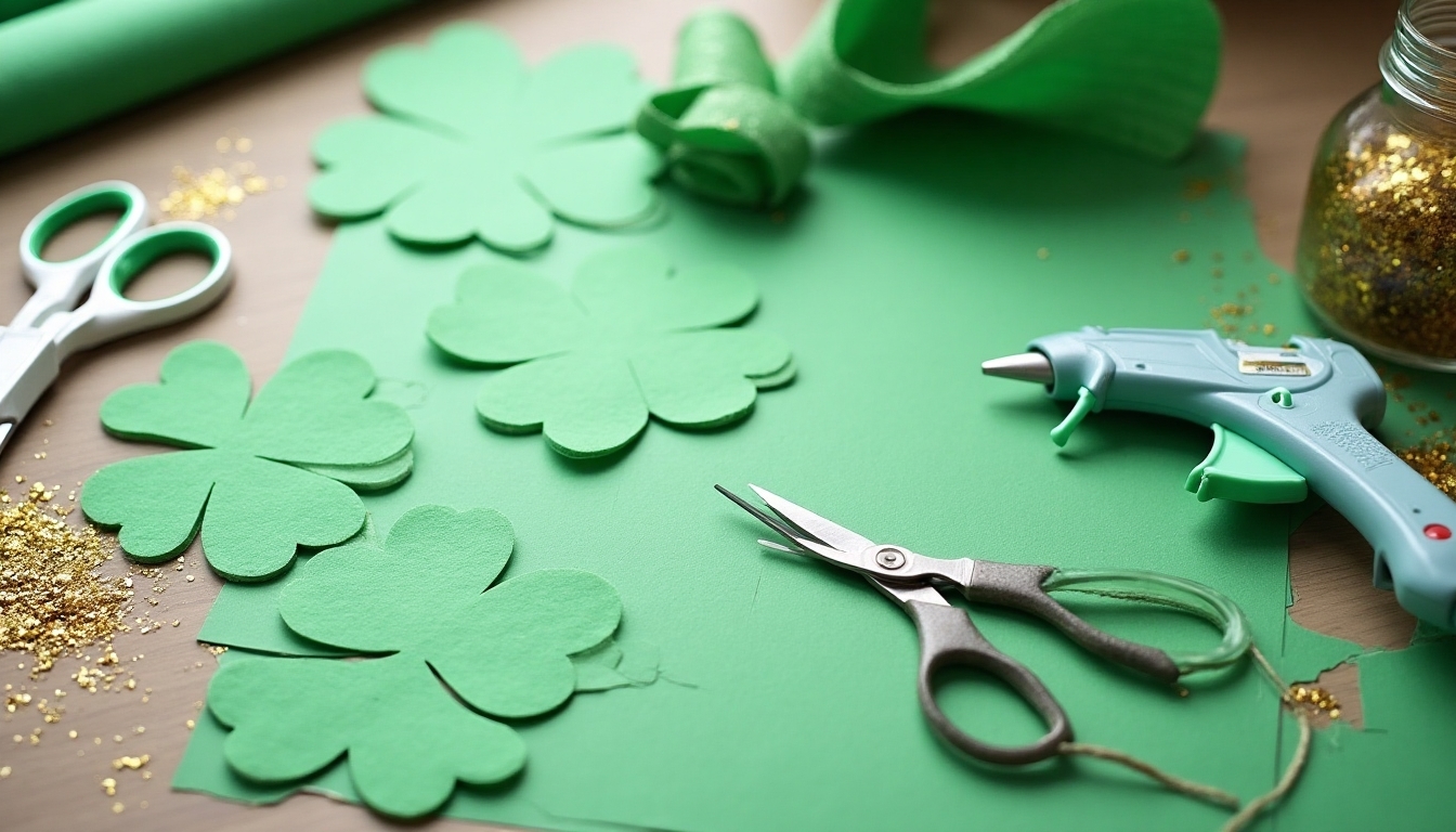 craft festive shamrock placemats