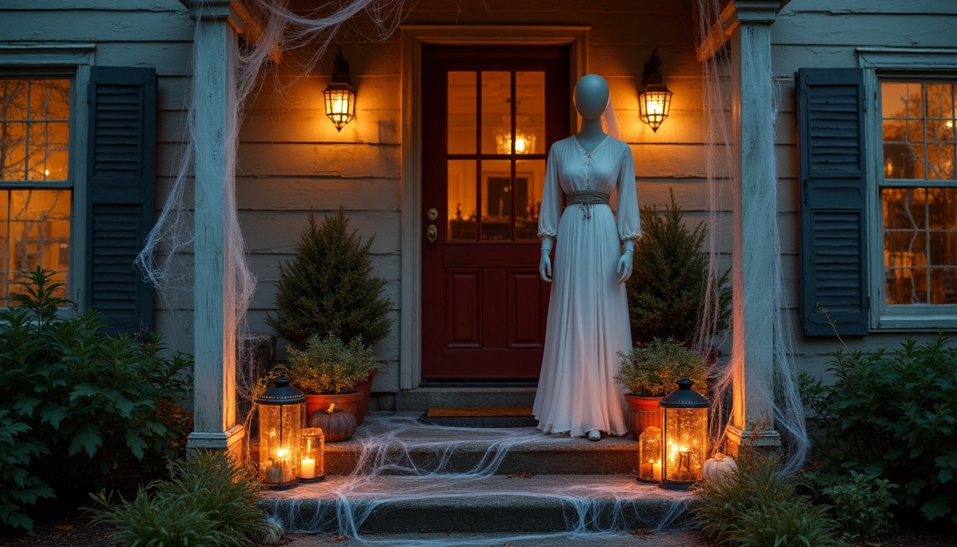 creepy life sized porch decorations