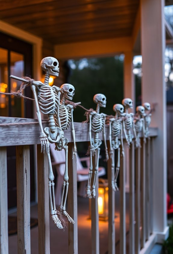 creepy skeleton garland creation