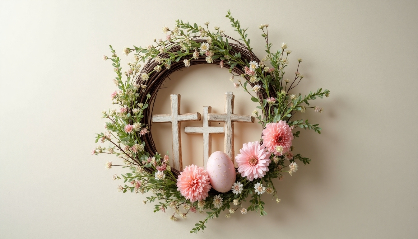 cross elements in wreaths