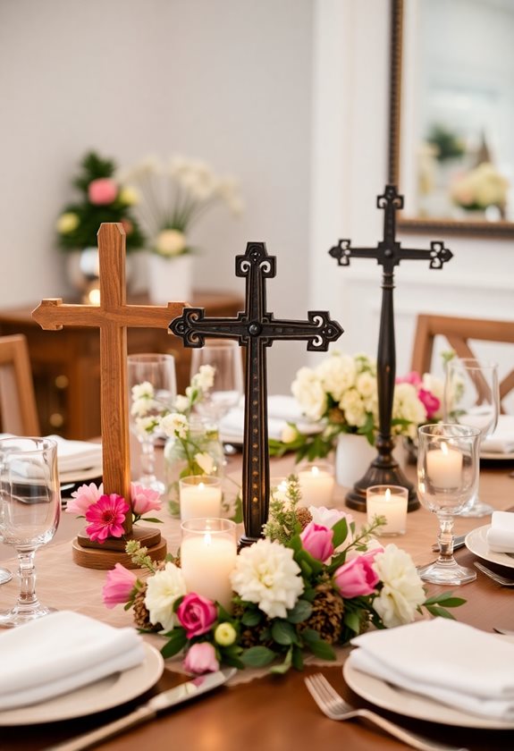 crosses as easter centerpieces