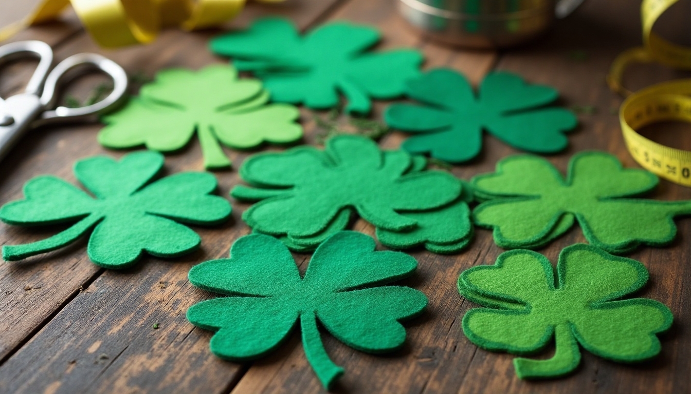 cut and fold shamrocks