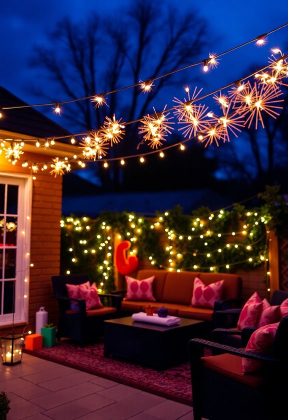 dazzling illuminated firework lights