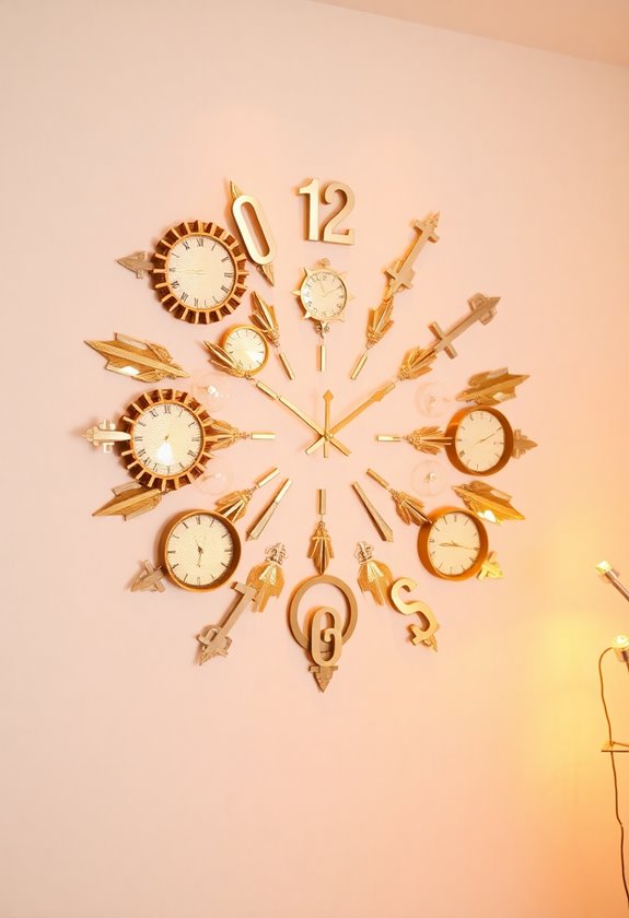 dazzling paper clock display