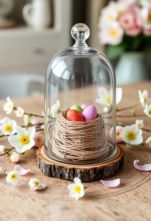 decorative egg nest display