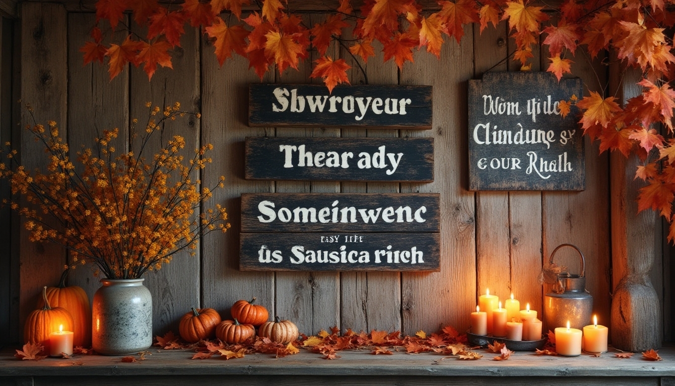 distressed wood halloween decor