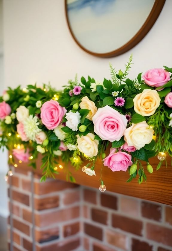 diy floral garland creation