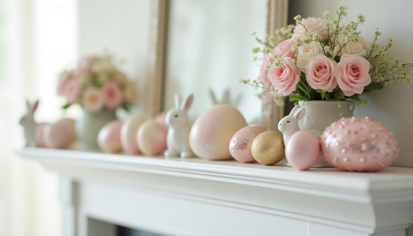 dreamy spring mantel decorations
