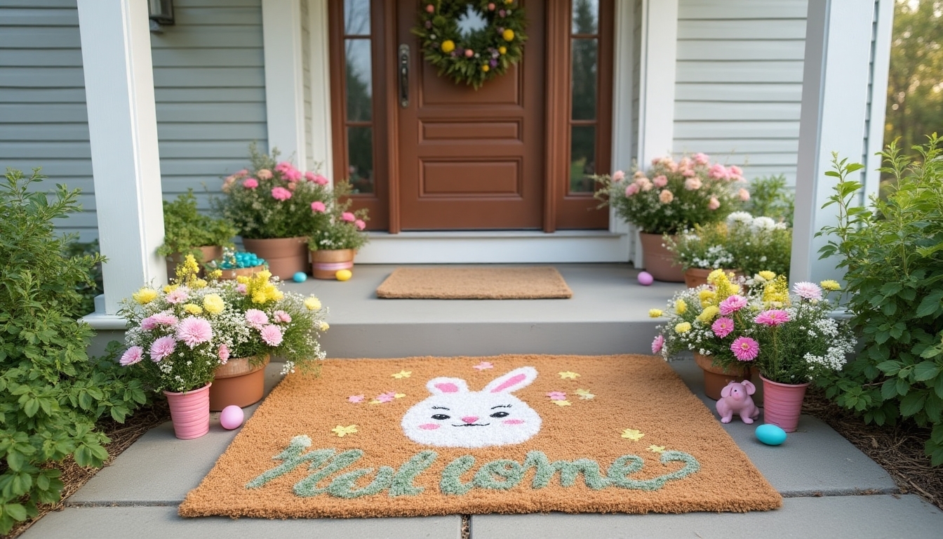 easter bunny door decor