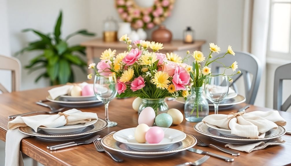 easter dining table decor