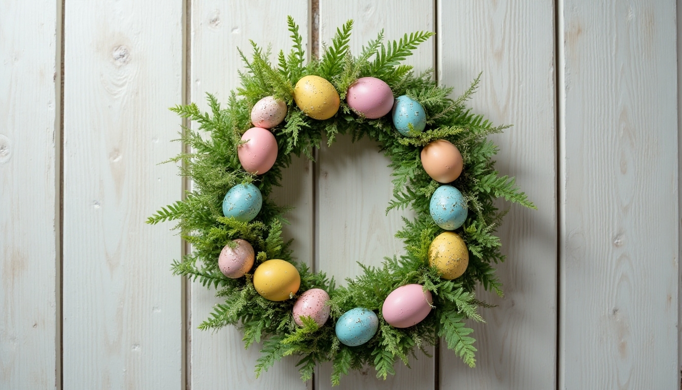 easter egg fern arrangement