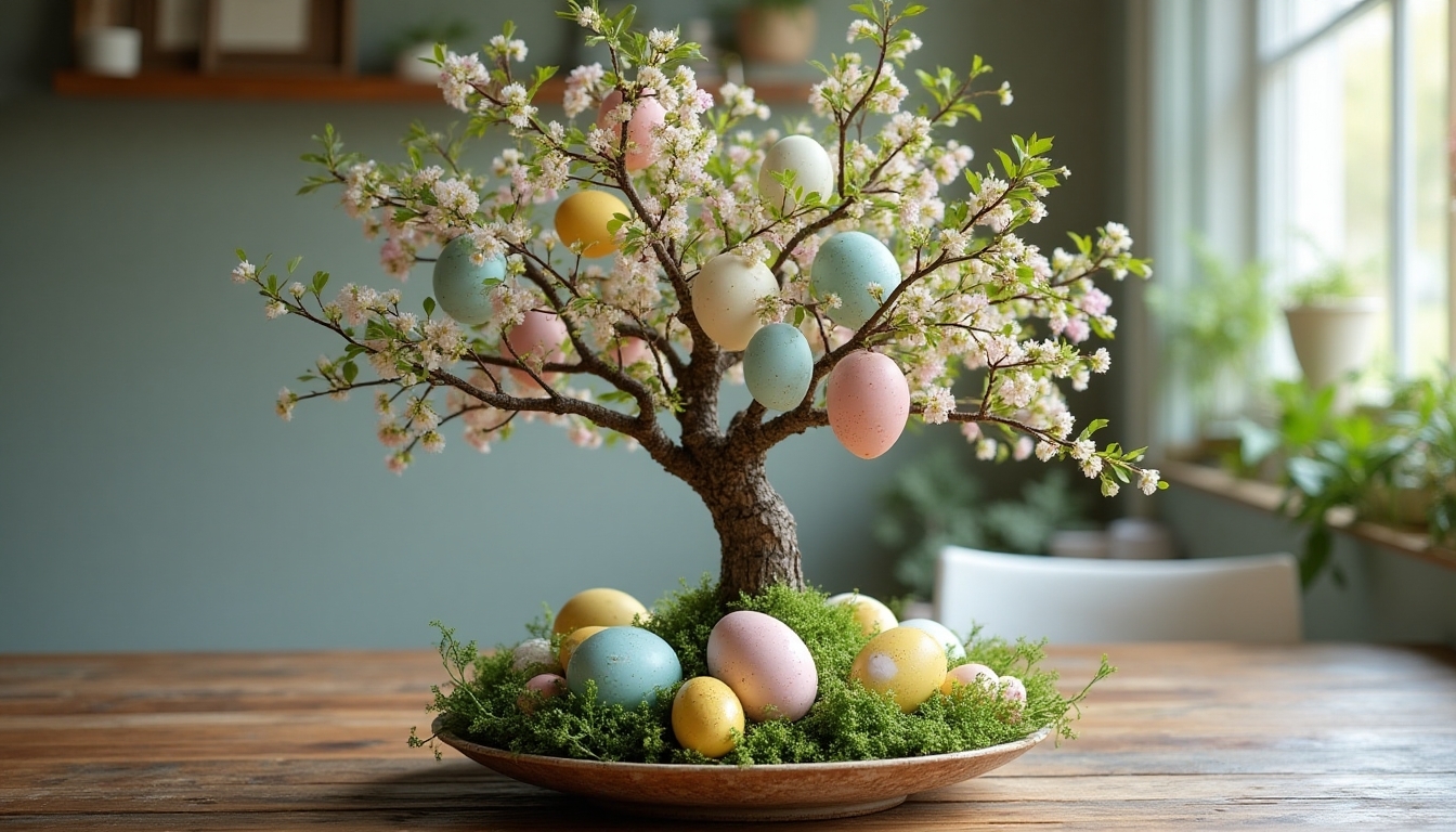 easter egg tree centerpiece