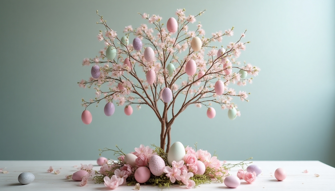 easter egg tree centerpiece
