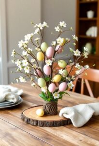 easter egg tree centerpieces