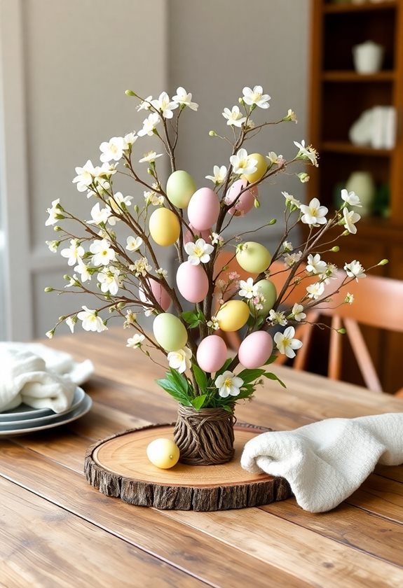 easter egg tree centerpieces