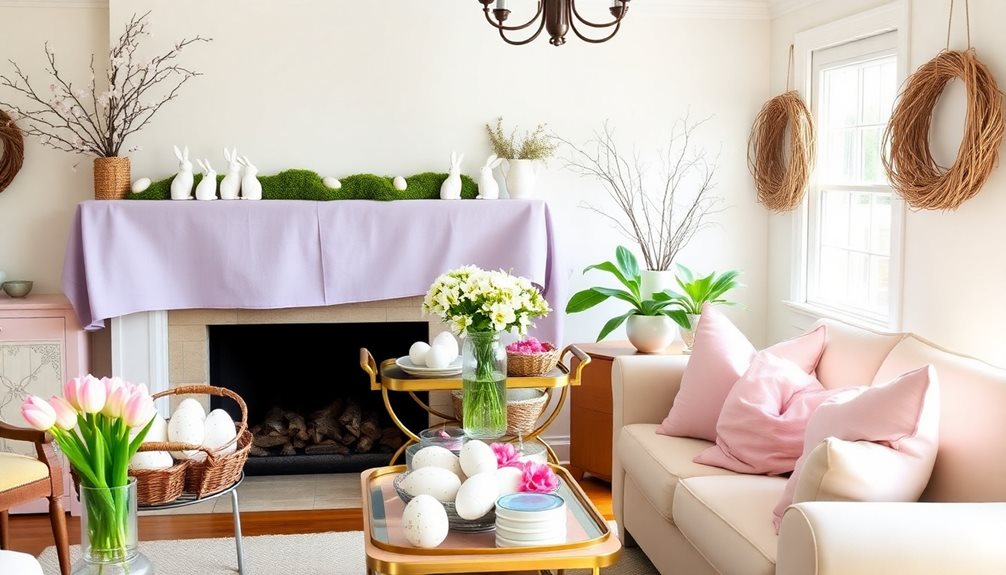 easter themed living room decor