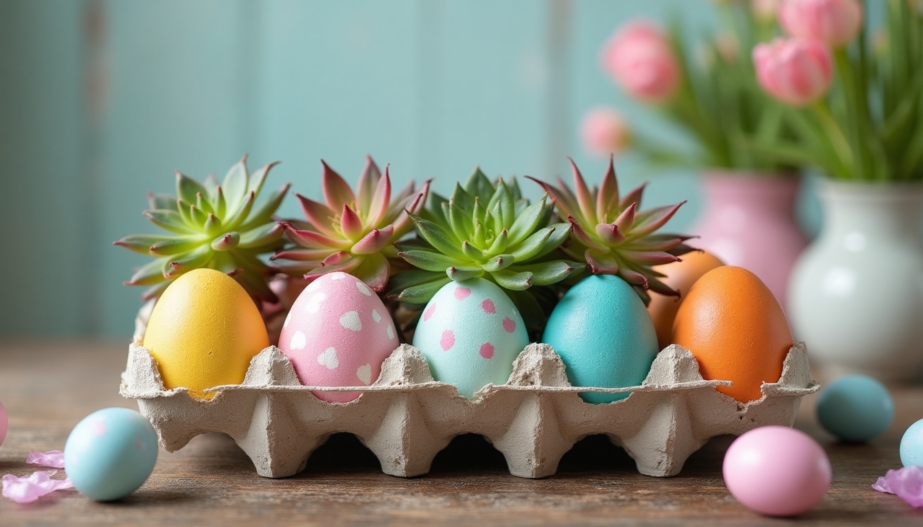 eco friendly succulent garden centerpiece