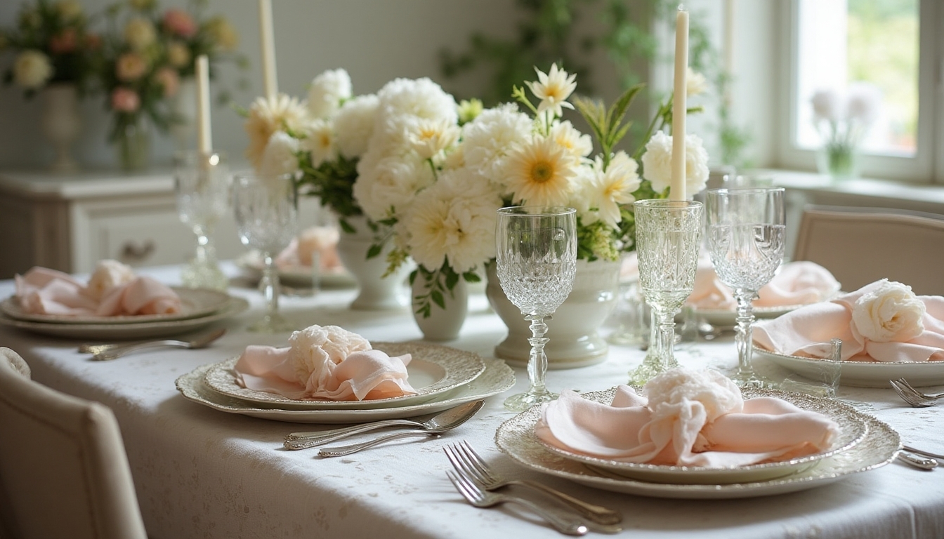 elegant antique easter tableware