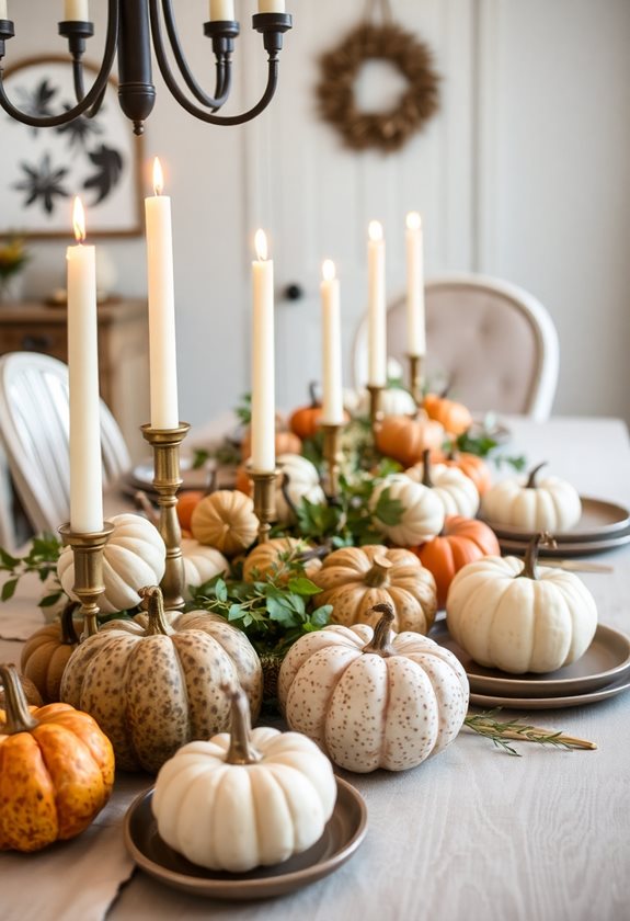 elegant autumn gourd arrangements