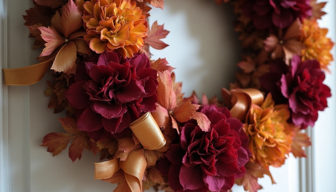 elegant autumn hydrangea wreath