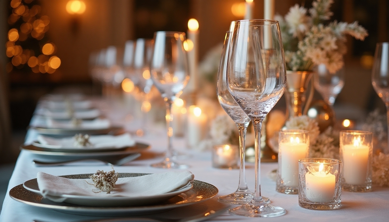 elegant crystal and silver